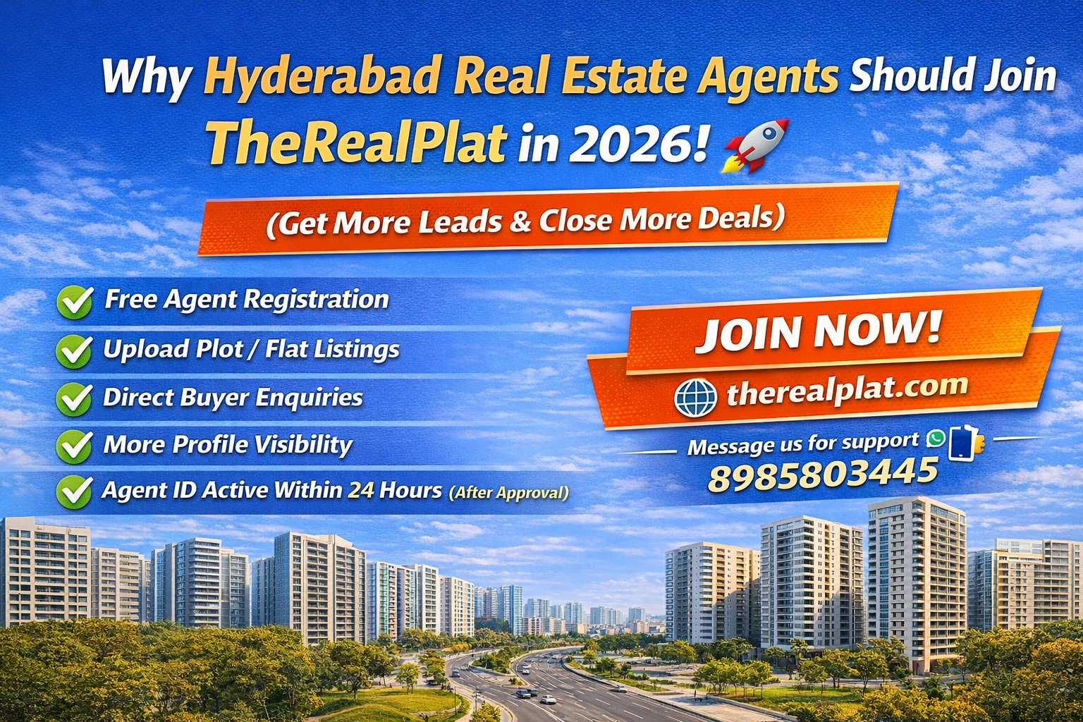 Why Hyderabad Real Estate Agents Should Join TheRealPlat in 2026 (Get More Leads & Close More Deals)